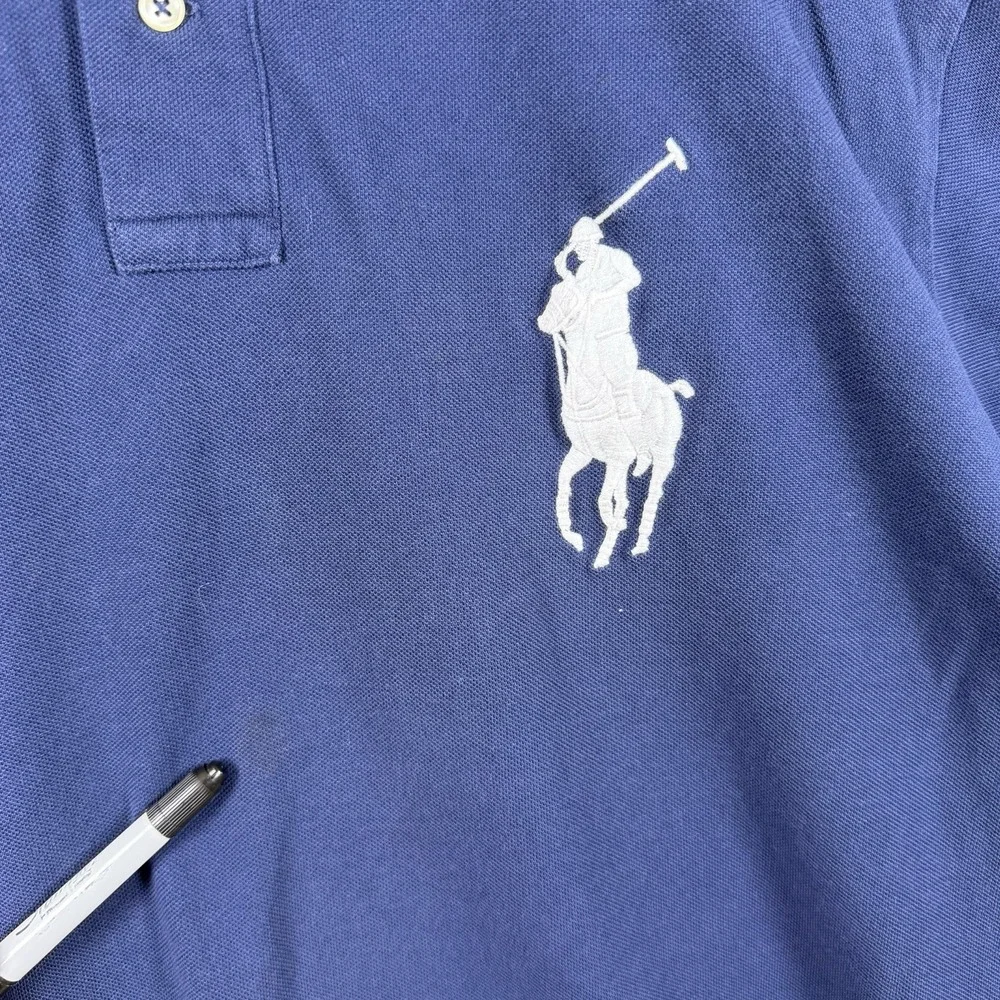 Polo Ralph Lauren Shirt Polo Big Pony Custom Slim Fit Blue Mens XXL